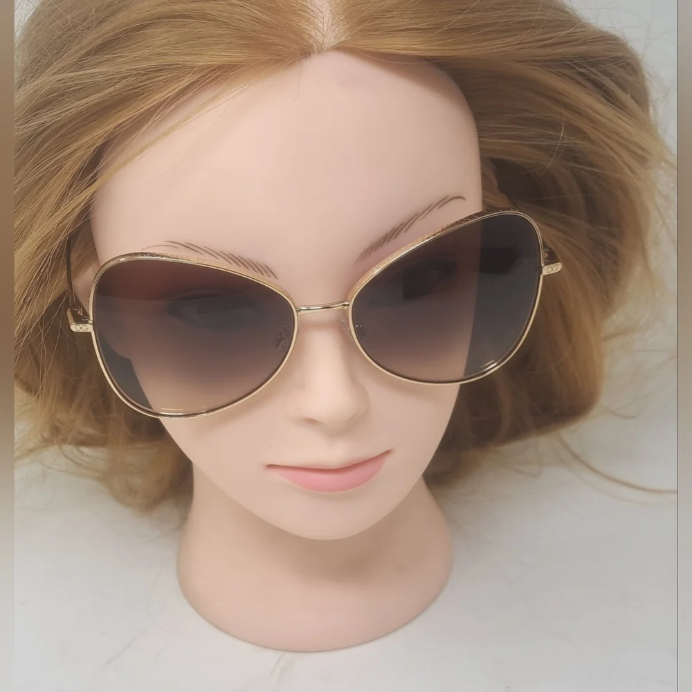Dolce & Gabbana Sunglasses Butterfly Gold Gradient Brown DG2274 02/13 58-15-140 - Picture 10 of 16